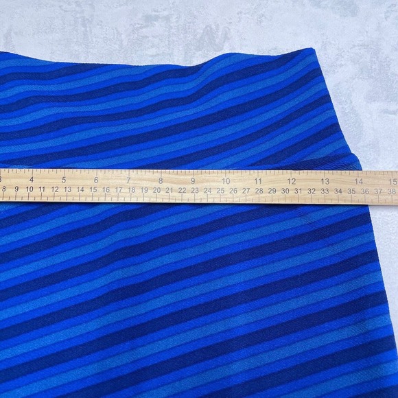 Lularoe Skirt Womens Extra Small Blue Stripes Pencil Skirt Fitted Tapered Ladies - Picture 5 of 8
